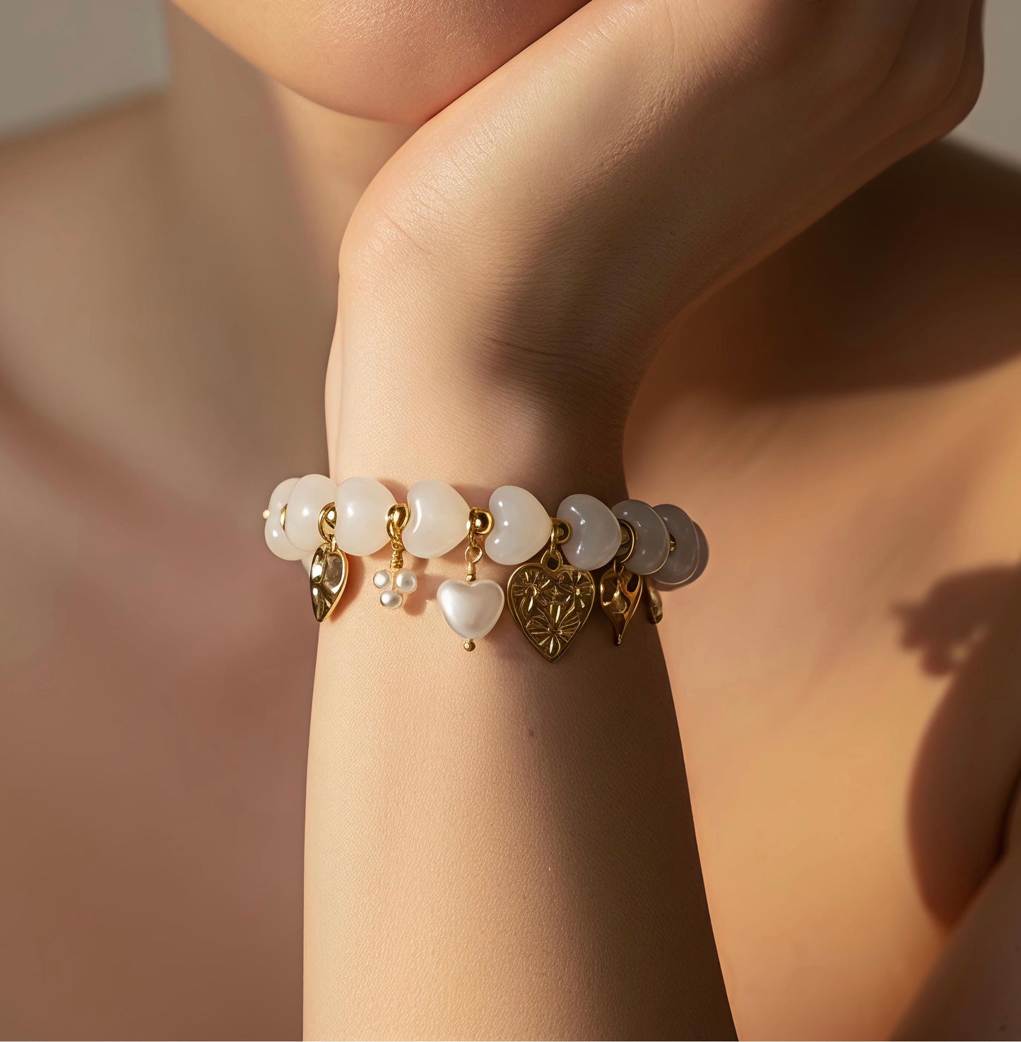Bracelet CŒUR blanc