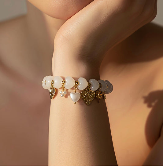Bracelet CŒUR blanc